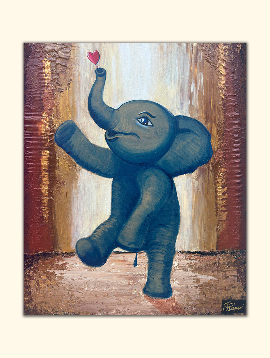 Elephant Art – Farben des Herzens (komplette Serie) – Original Leinwandgemälde