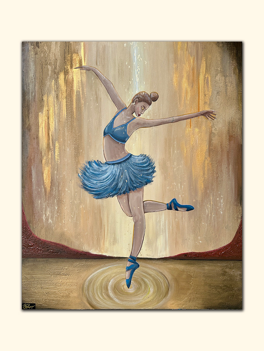 Ballerina Art – Grace in Motion – Original Canvas Painting