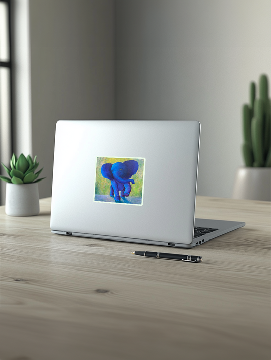 Playful Baby Elephant Sticker – Inner Child, High-Quality Durable Vinyl