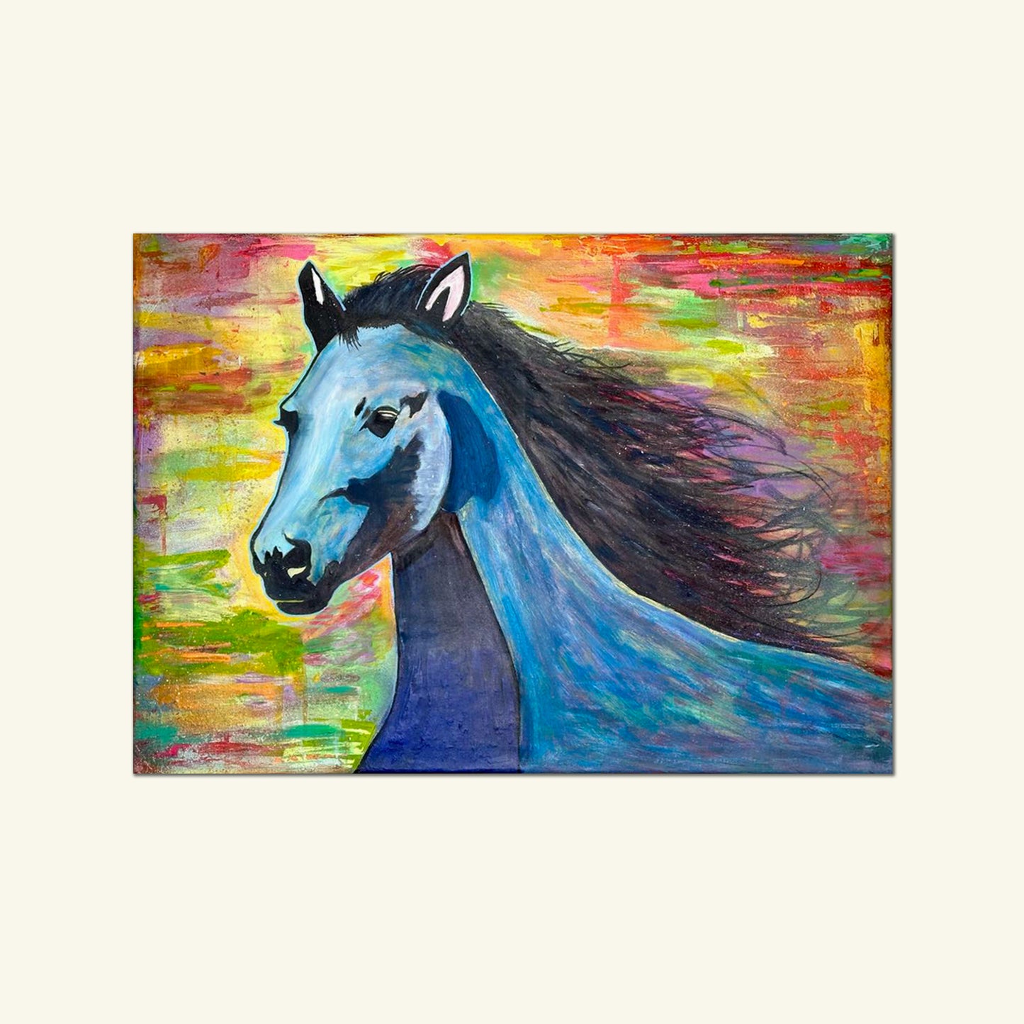 Dynamic Horse Art – Running Freedom Original Painting