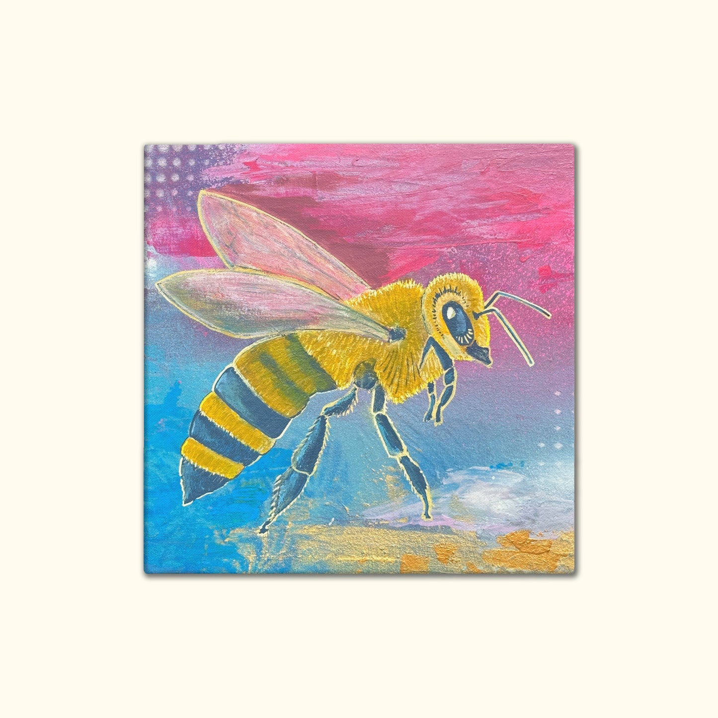 Bee Art Canvas – Golden Vice Leinwanddruck in limitierter Auflage