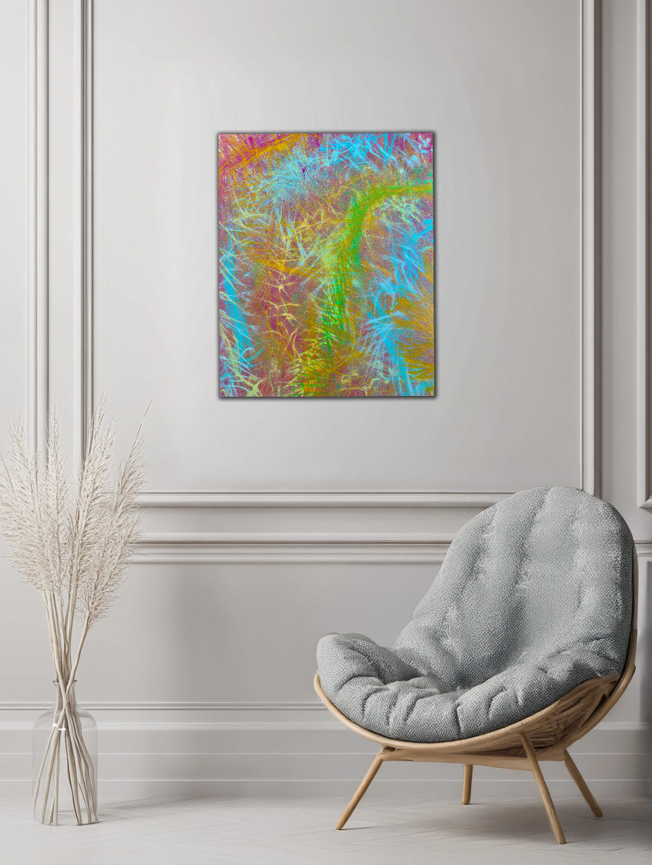 Abstract Art – Electric Spirit – Original Canvas Painting