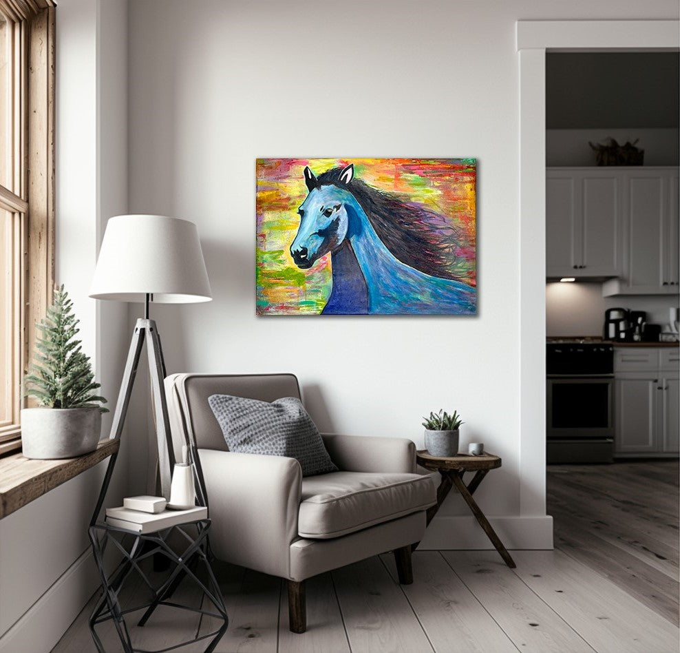 Dynamic Horse Art – Running Freedom Original Painting