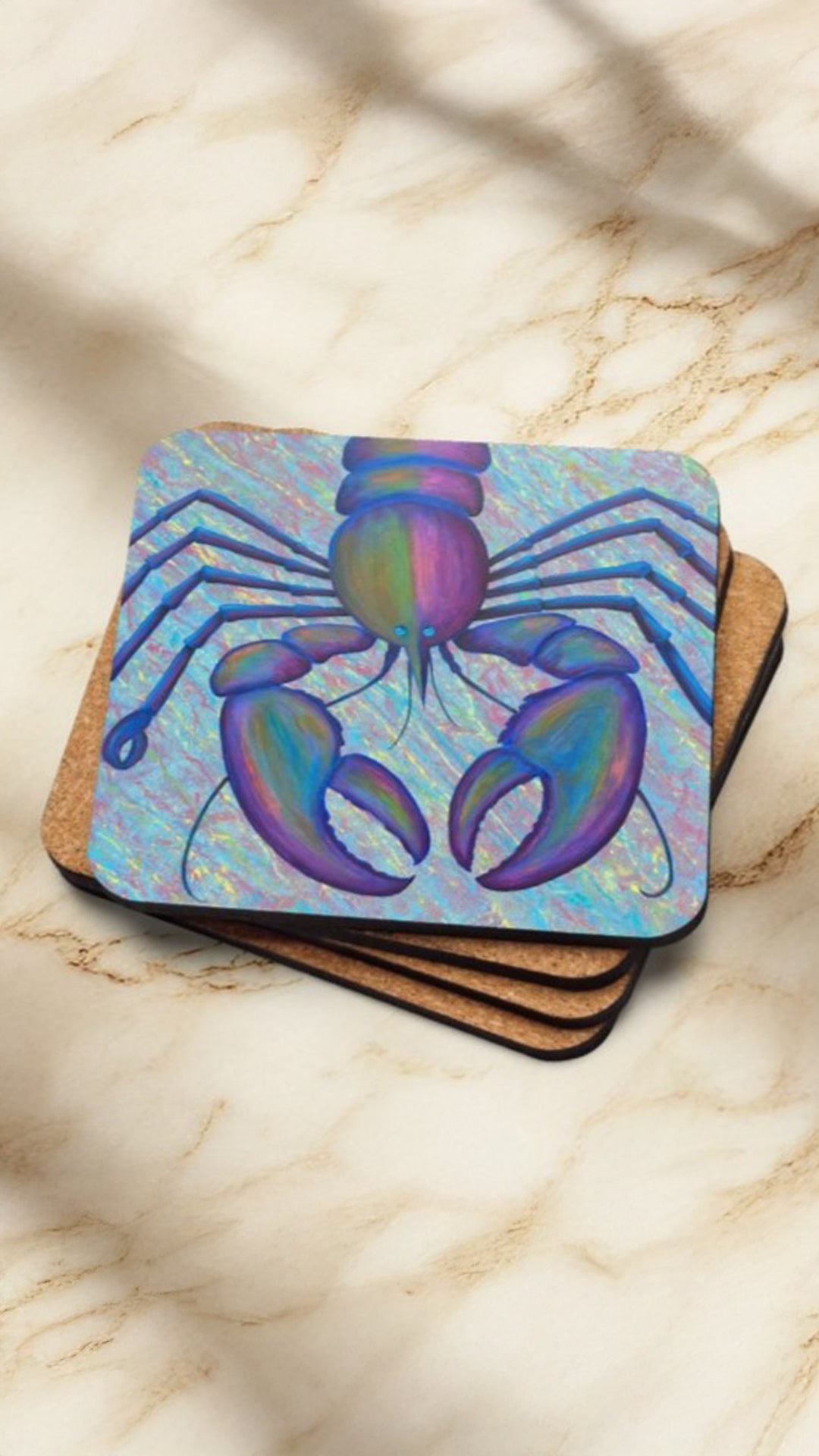 Vesano Wildlife Coaster Set – Bee, Flamingo, Dolphins & Baby Elephant